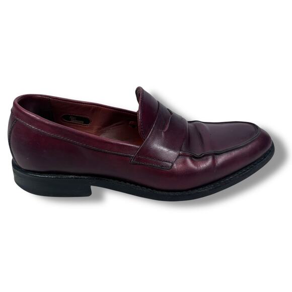 Allen Edmonds Presidio Penny Loafers Men’s 8 D Brown Burgundy Slip-On Shoes - Picture 1 of 9